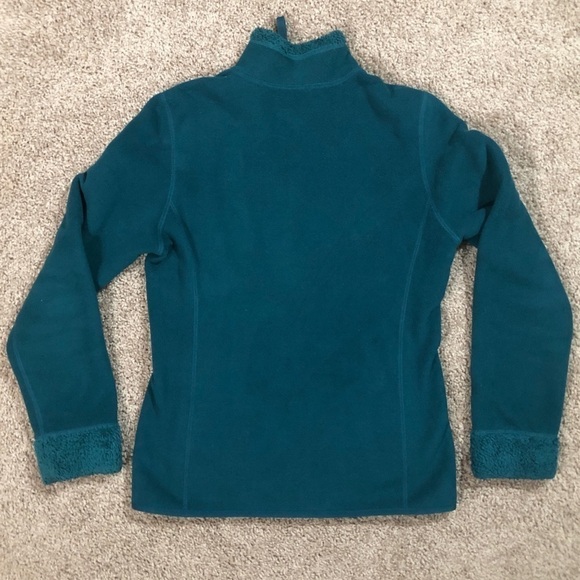 Reversible Teal Fleece and Warm Teddy Bear Fleece Full Zip Jacket extra small XS - Picture 7 of 11